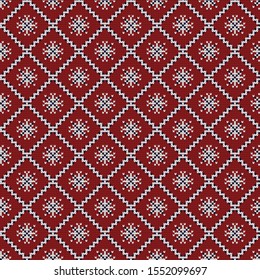 Knitted Christmas vector seamless decorative pattern