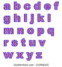 Knitted colorful alphabet