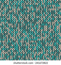 Knitted colorful melange seamless pattern. Multicolor knitting abstract background. Amazing knit texture.