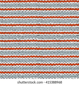 Knitted colorful seamless texture. A vector.