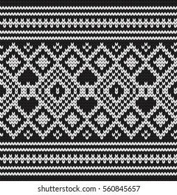 Knitted decorative seamless border