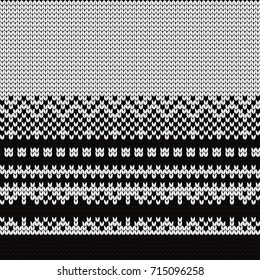 Knitted decorative seamless border