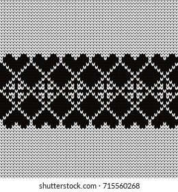 Knitted decorative seamless border