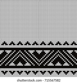 Knitted decorative seamless border