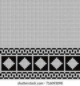 Knitted decorative seamless border
