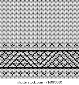 Knitted decorative seamless border