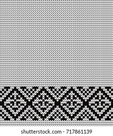 Knitted decorative seamless border