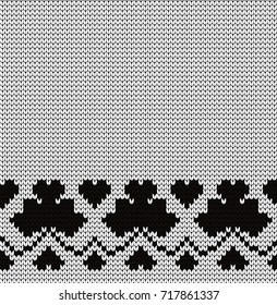 Knitted decorative seamless border