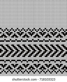 Knitted decorative seamless border