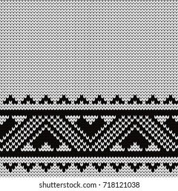 Knitted decorative seamless border