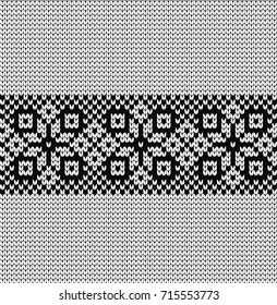 Knitted decorative seamless pattern