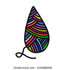 Knitted drop yarn wool hand drawn illustration for prints posters t shirts background knitting courses and master classes