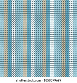 Knitted elements for Christmas, new year or winter design. Seamless pattern. Norwegian sweater. Vector illustration for web design or print.