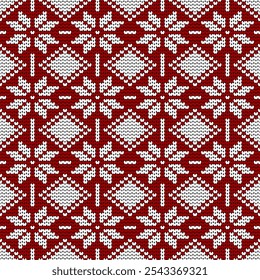 Knitted fabric design seamless. Knitting pattern illustration design for decoration, clothing, fabric texture 