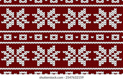 Knitted fabric design seamless. Knitting pattern illustration design for decoration, clothing, fabric texture 
