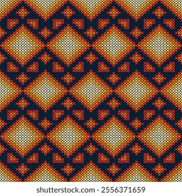 Knitted fabric design seamless. Knitting pattern illustration design for decoration, clothing, fabric texture