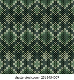 Knitted fabric design seamless. Knitting pattern illustration design for decoration, clothing, fabric texture