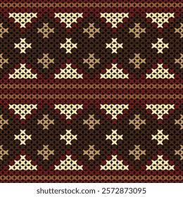 Knitted fabric design seamless. Knitting pattern illustration design for decoration, clothing, fabric texture