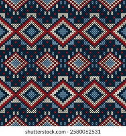 Knitted fabric design seamless. Knitting pattern illustration design for decoration, clothing, fabric texture