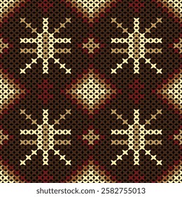 Knitted fabric design seamless. Knitting pattern illustration design for decoration, clothing, fabric texture