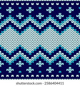 Knitted fabric design seamless. Knitting pattern illustration design for decoration, clothing, fabric texture