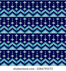 Knitted fabric design seamless. Knitting pattern illustration design for decoration, clothing, fabric texture