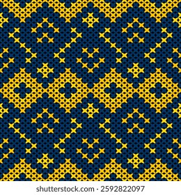 Knitted fabric design seamless. Knitting pattern illustration design for decoration, clothing, fabric texture