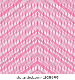 Knitted fabric with pink pattern (seamless texture)