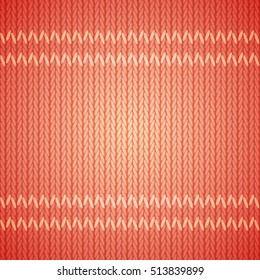 Knitted fabric red background. Template for design