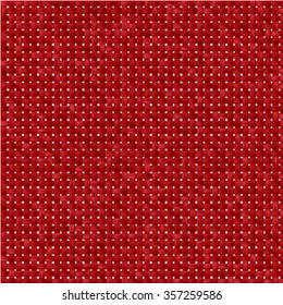 Knitted fabric texture. Dark red textured grid background.