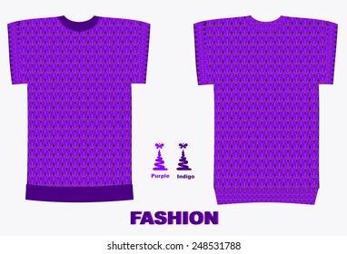 Knitted fashion knitted vests indigo and purple