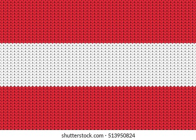 Knitted flag of Austria