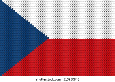 Knitted flag of Czech Republic