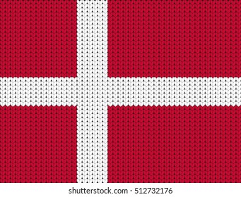 Knitted flag of Denmark