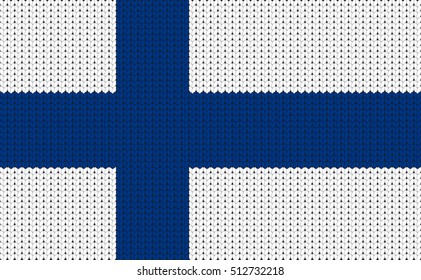 Knitted flag of Finland