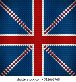 Knitted flag of the Great Britain icon