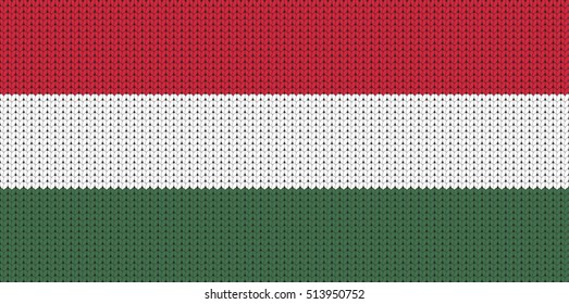 Knitted flag of Hungary