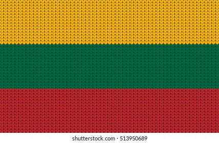 Knitted flag of Lithaunia