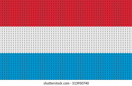 Knitted flag of Luxembourg