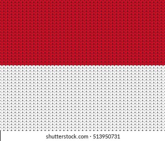 Knitted flag of Monaco