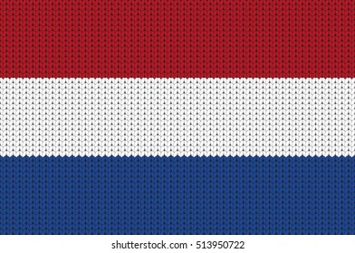Knitted flag of Netherlands