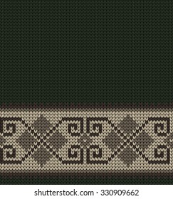 knitted folk seamless border