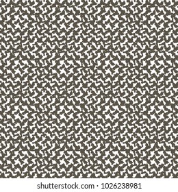 Knitted geometric pattern with mosaic look. Monochrome graphics. Abstract vector.