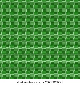 Knitted geometric pattern. Seamless vector abstract background