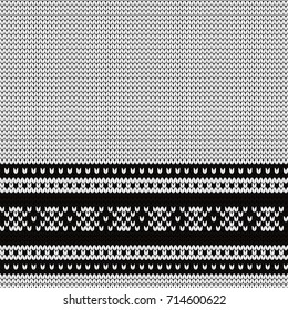 Knitted geometric seamless border