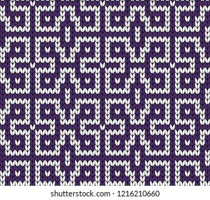 Knitted geometric seamless pattern