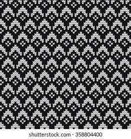 Knitted geometric seamless pattern