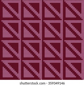 Knitted geometric seamless pattern