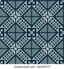 Knitted geometric seamless pattern 