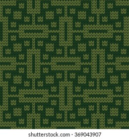 Knitted geometric seamless pattern